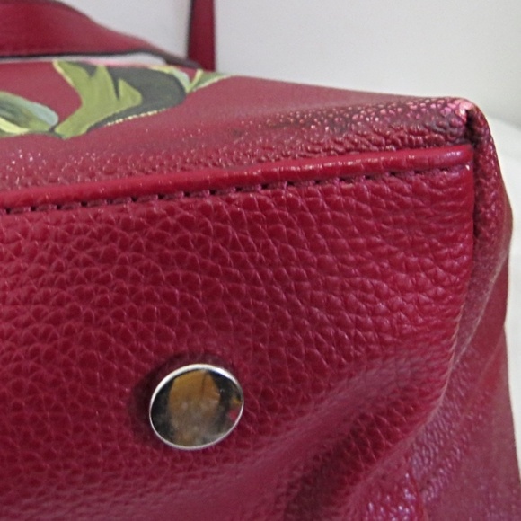 Dana Buchman Burgundy Floral Tote Bag - Picture 6 of 13
